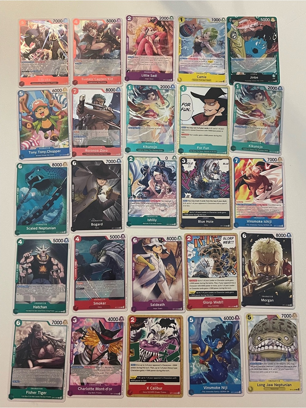 One Piece Card Game – Bulk Card Lot (25 Cards) English #003
